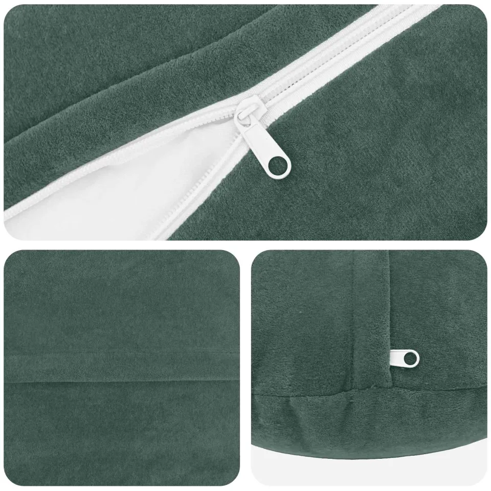 vidaXL Kussensloop 2 st HEERLEN Zee blauw Dia. 60 cm Microfiber Fleece, foto 4