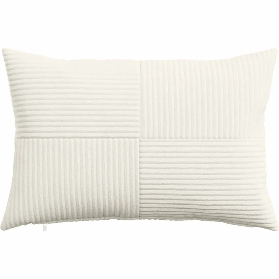 vidaXL Kussensloop 2 st ALMELO Crèmekleurig 30 x 50 cm corduroy