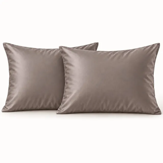 Y-NOT Premium Kussenslopen Set - Bamboe Taupe - 60x70 cm - 2-pack - Zachte Kussenhoezen voor Comfortabele Nachtrust