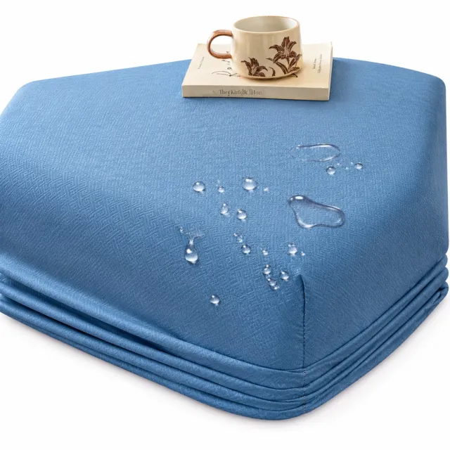 SWGOTA Waterdichte hoeslakenset blauw, 3-delig - hoeslaken en 2 kussenslopen - voor matrassen tot 30 cm hoog
