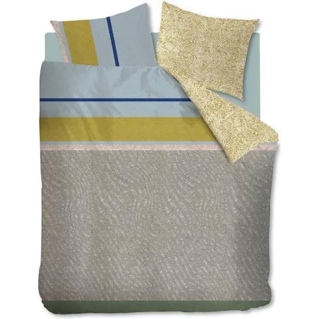 Oilily Twilight - Dekbedovertrek - Eenpersoons - 140x200/220 cm + 1 kussensloop 60x70 cm - Goud