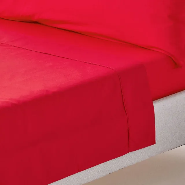 Homescapes Laken – Rood – 100% Egyptisch Perkal Katoen – 200 Draaddichtheid