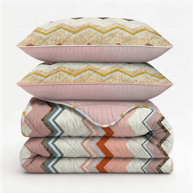 Sleeptime 2 in 1 Dekbed zonder Overtrek Lizzy - Dekbed - 200 x 200 cm + 2 x kussenslopen 60x70 - Blauw Lizzy Blauw