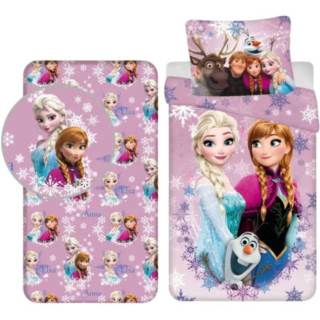 Disney Frozen Frozen slaapkamerset; dekbedovertrek en hoeslaken Dekbedvertrek met hoeslaken
