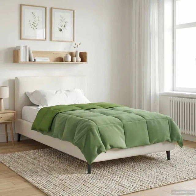 vidaXL Winter Dekbed 135 x 220 cm Winter Microfiber (100% polyester) Groen