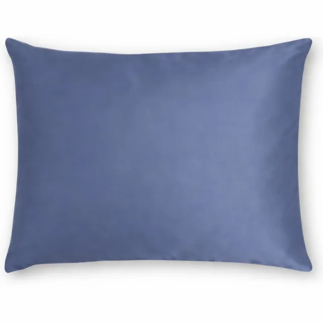Silk Heaven Zijden kussensloop 60x60cm Evening Blue ritssluiting - 22 Momme - 100% moerbeizijde - Silk Heaven - 60x60cm / Ritssluiting Donkerblauw