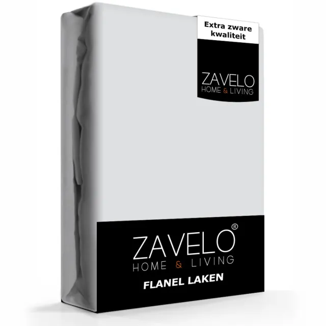 Zavelo Deluxe Flanel Laken Licht Grijs - 100% katoen - Extra Dik - Zware Kwaliteit - Hotelkwaliteit