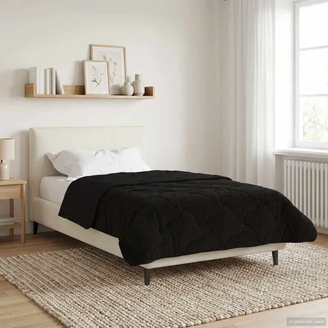 vidaXL Vol jaar dekbed 155 x 220 cm Zwart