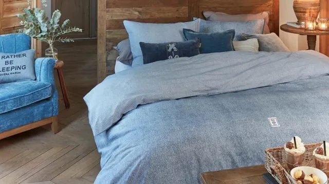Riviera Maison Gingham dekbedovertrek - Blauw, foto 2