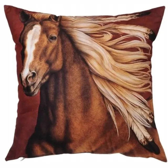 Granda Decoratieve Kussenhoes 45x45cm - Paard Bruin Beige