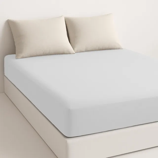 Unyqoos Zacht en ademend hoeslaken van microvezel voor matrassen tot 28 cm wit