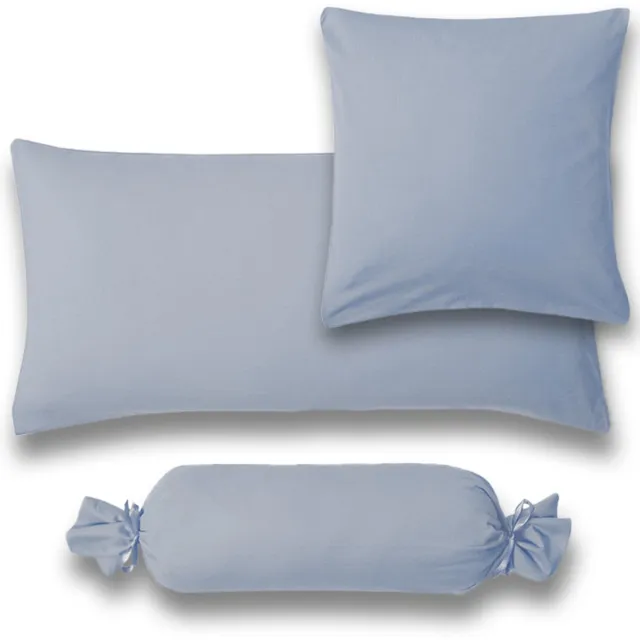 Estella 160 Jersey - Katoenen Kussensloop - 40 x 40 cm - Lichtblauw - Ritssluiting
