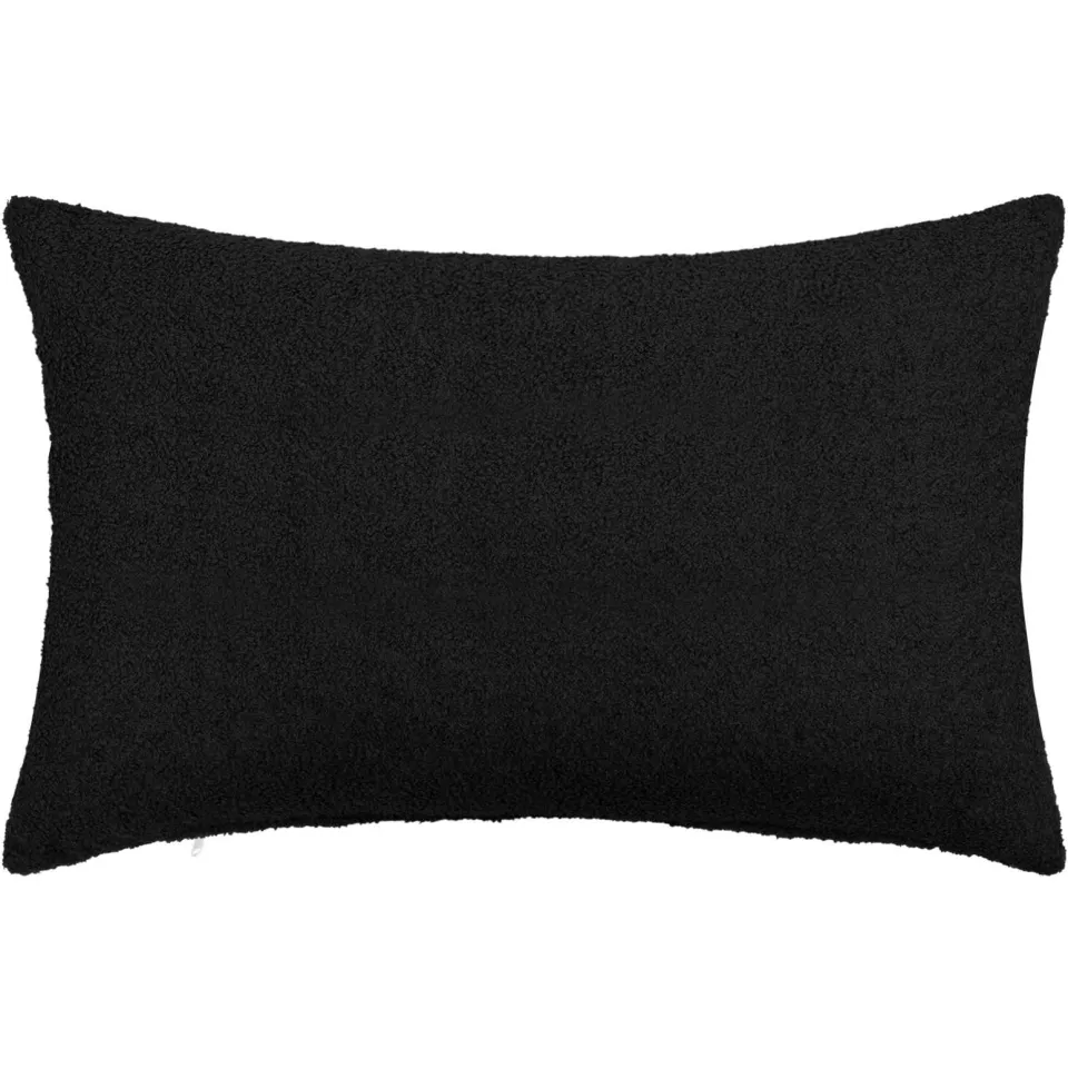 vidaXL Kussensloop 2 st HEERLEN Zwart 50 x 75 cm Bouclé