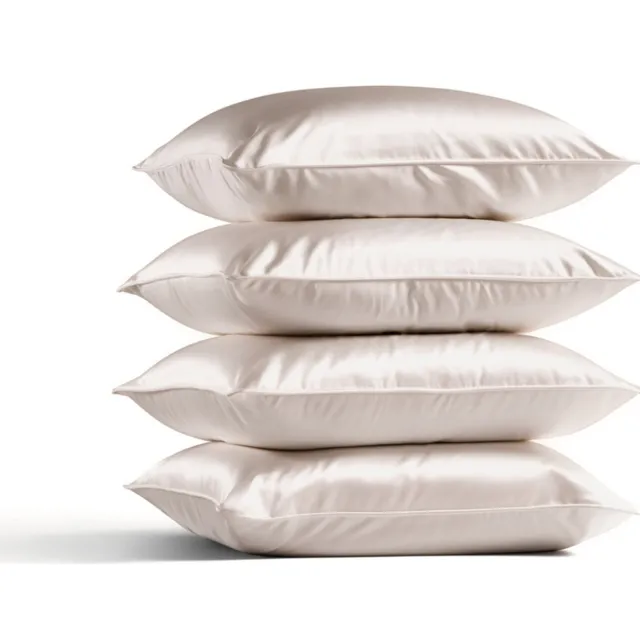 Silk Heaven 4x Zijden Kussensloop 50x60cm Ivoor Ritssluiting 19 Momme - Kussensloop set - Luxe Silk Kussensloop 100% moerbei zijde - Zijde kussensloop - Silk Heaven - 50x60cm / Ritssluiting