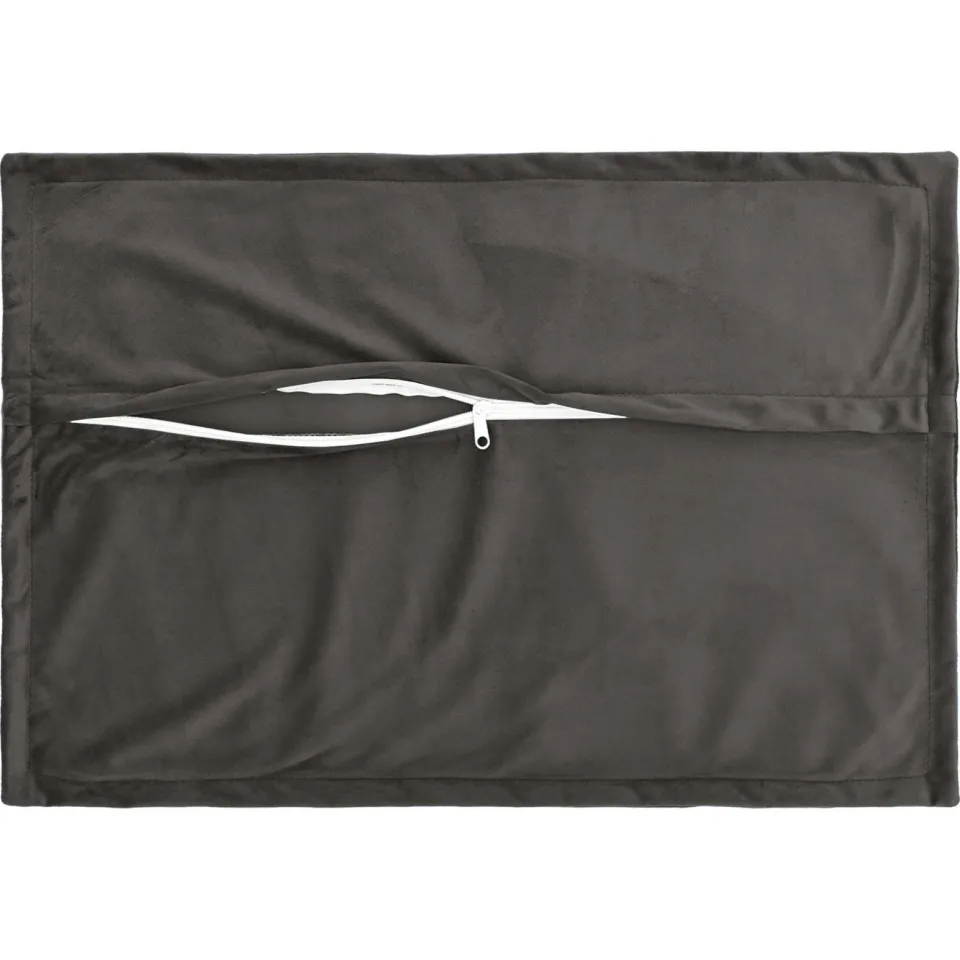 vidaXL Kussensloop 6 st HOUTEN Donkergrijs 50 x 80 cm fluweel, foto 4