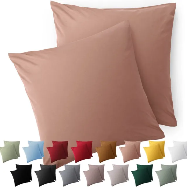 Blumtal Kussensloop Microvezel Kussenhoes 50 x 50 cm - Roze - Met Rits - Set van 2