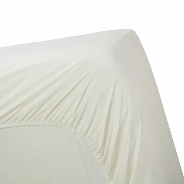 Linolux Hoeslaken Katoen Perkal Off-white 180x220 Offwhite