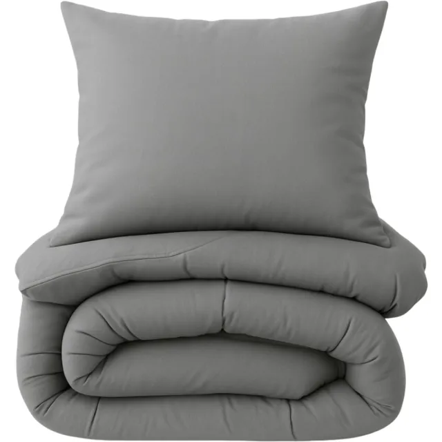 SimplyDream wasbaar dekbed - Eenpersoons - 140x200 cm - Licht Grijs