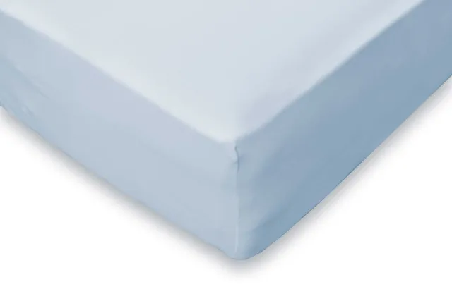 LINNICK Hoeslaken Peuterbed Jersey Stretch - hoeslaken 70x140/150cm - Licht Blauw