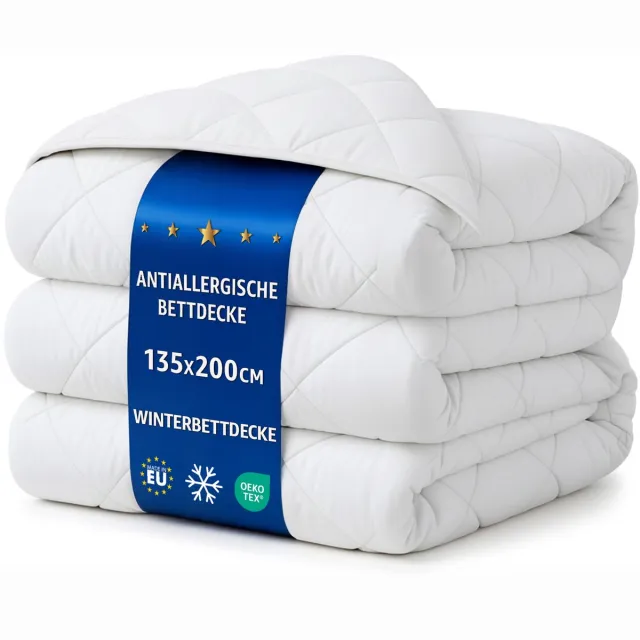 Amazinggirl Dekbed zonder overtrek 200 x 135 cm - winterdekbed Gewatteerd en Microvezel dekbedden naar bed Dekbed 135 x 200 cm Oeko-Tex Wit