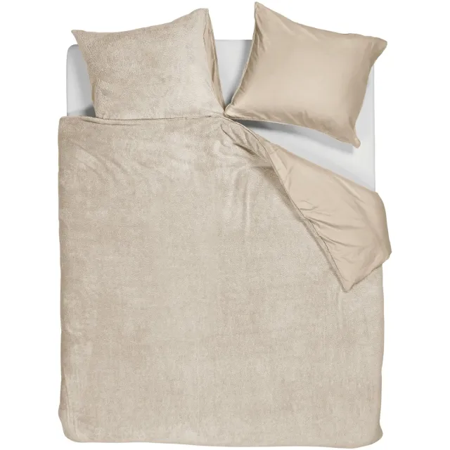 Ambiante Plush dekbedovertrek - Lits-Jumeaux - 240 x 200/220 cm - Zand