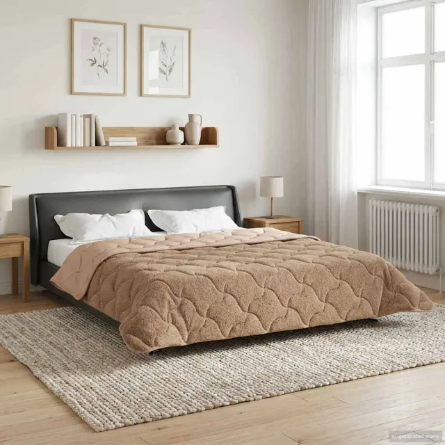 vidaXL Vol jaar dekbed 220 x 240 cm Taupe