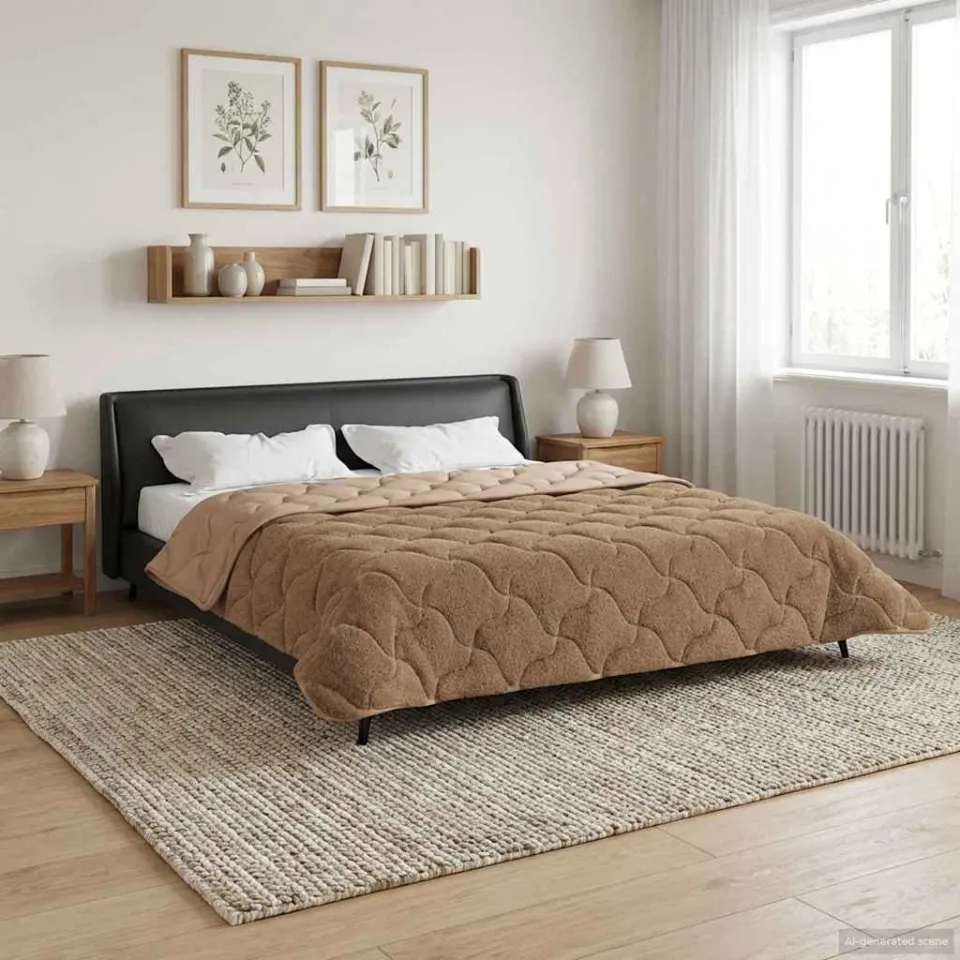 vidaXL Zomer Dekbed 240 x 220 cm Zomer taupe, foto 4