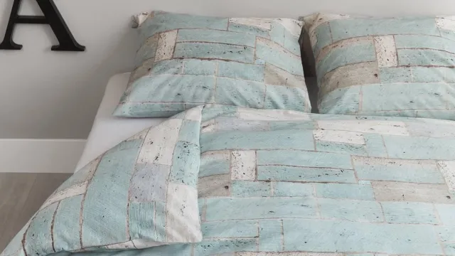 At Home AHWM Place Dekbedovertrek - Lits-jumeaux - 260x200/220 cm - Blue Green Blauw Groen