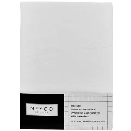 Meyco katoenen kindermatrasbeschermer wit