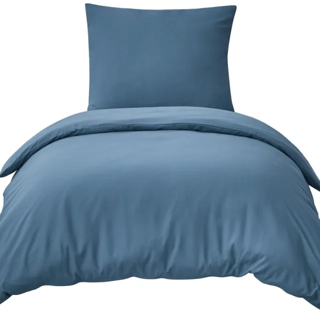 Ibenzoa Comfortabele en Zachte Microvezel Beddengoedset in Denim Blauw met Ritssluiting