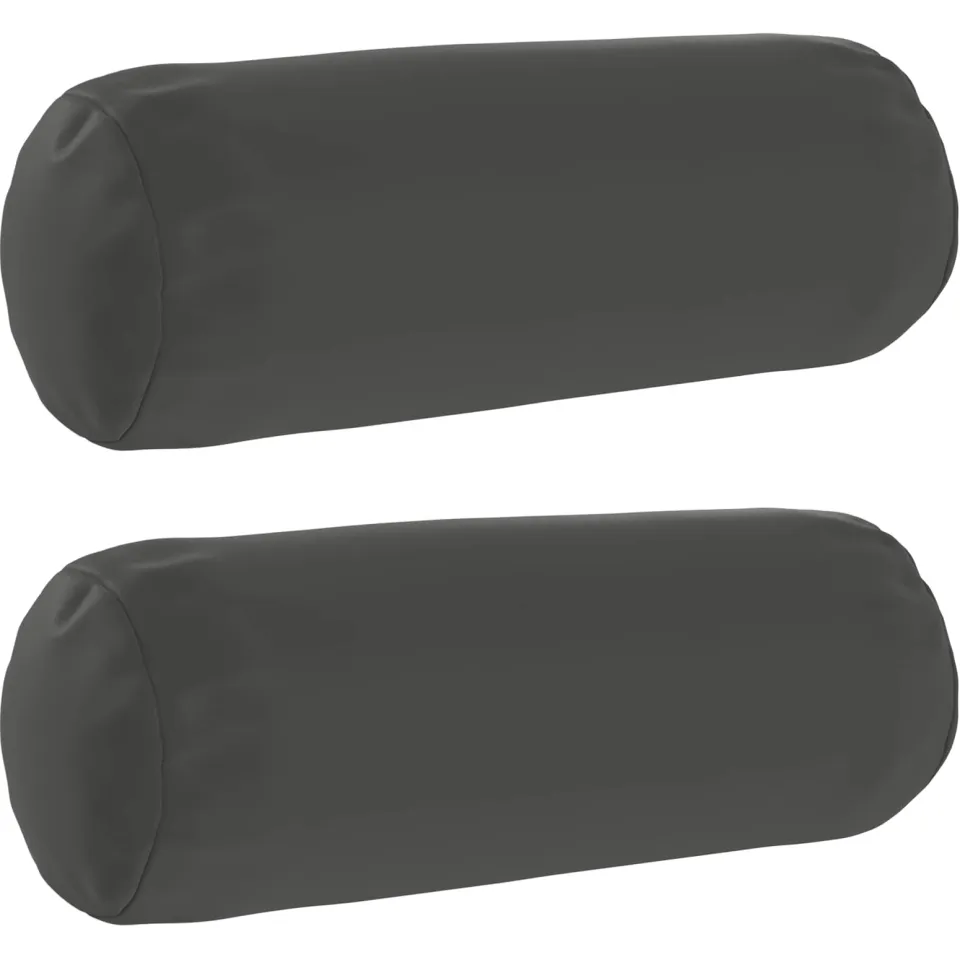 vidaXL Kussensloop 2 st HEERLEN Antraciet Dia. 15 x 40 cm Polyester Anthraciet