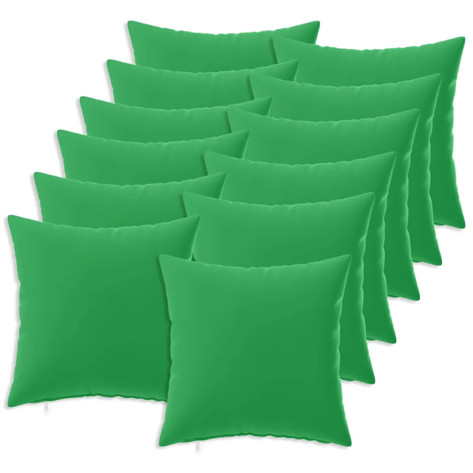 vidaXL Kussensloop 12 st HEERLEN Groen 45 x 45 cm Polyester, foto 3