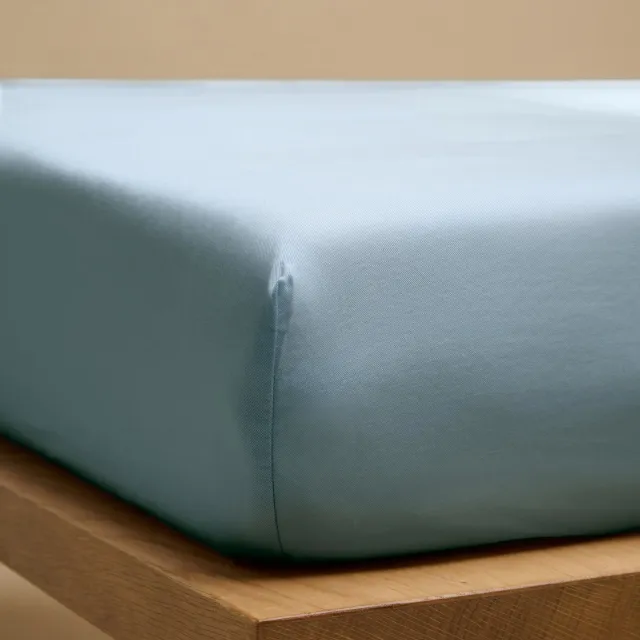 Coco & Cici TENCEL Sateen Hoeslaken Jeans Blauw - 200x210x30