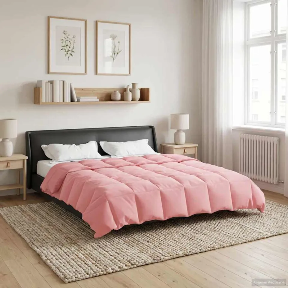 vidaXL Winter Dekbed 200 x 240 cm Winter Microfiber (100% polyester) roze, foto 4