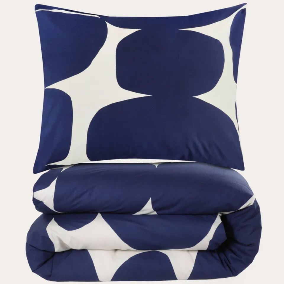 NOUS Kids katoenen dekbedovertrek kinder blauw (120x150 cm), foto 4
