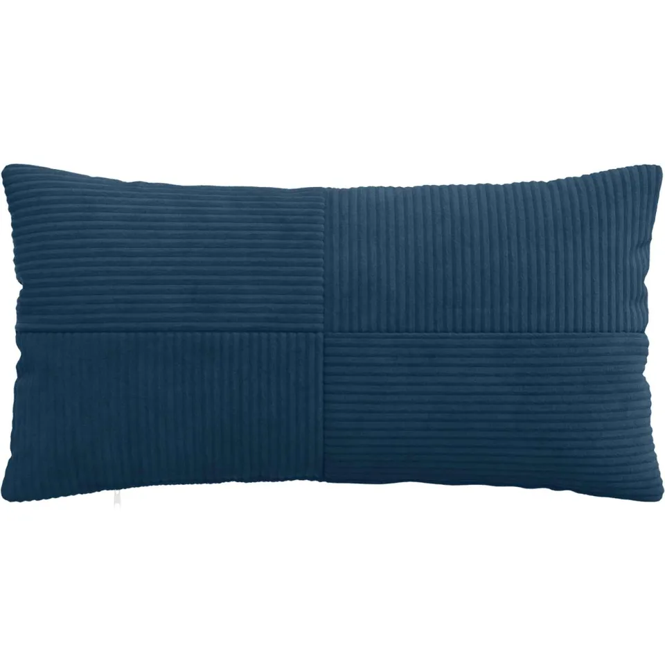 vidaXL Kussensloop 2 st ALMELO Marineblauw 40 x 80 cm corduroy