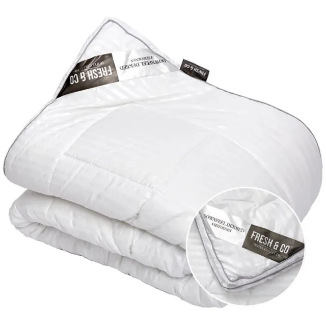 Dekbed-Discounter Fresh and Co 4-seizoenen dekbed 200 x 200 cm - Microdons - Wasbaar dekbed - Wasbaar op 60 graden - Anti-allergisch en huisstofmijtwerend - Wit