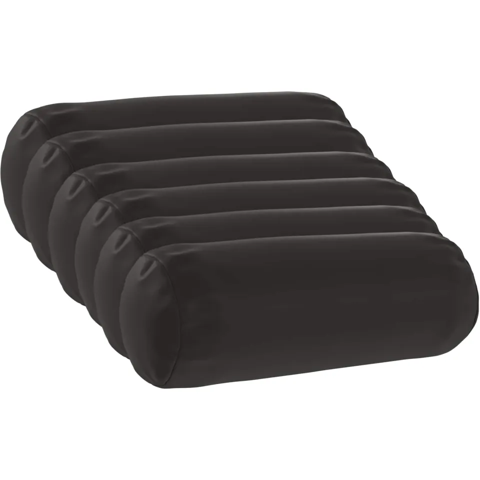vidaXL Kussensloop 6 st HEERLEN Zwart Dia. 15 x 40 cm Polyester