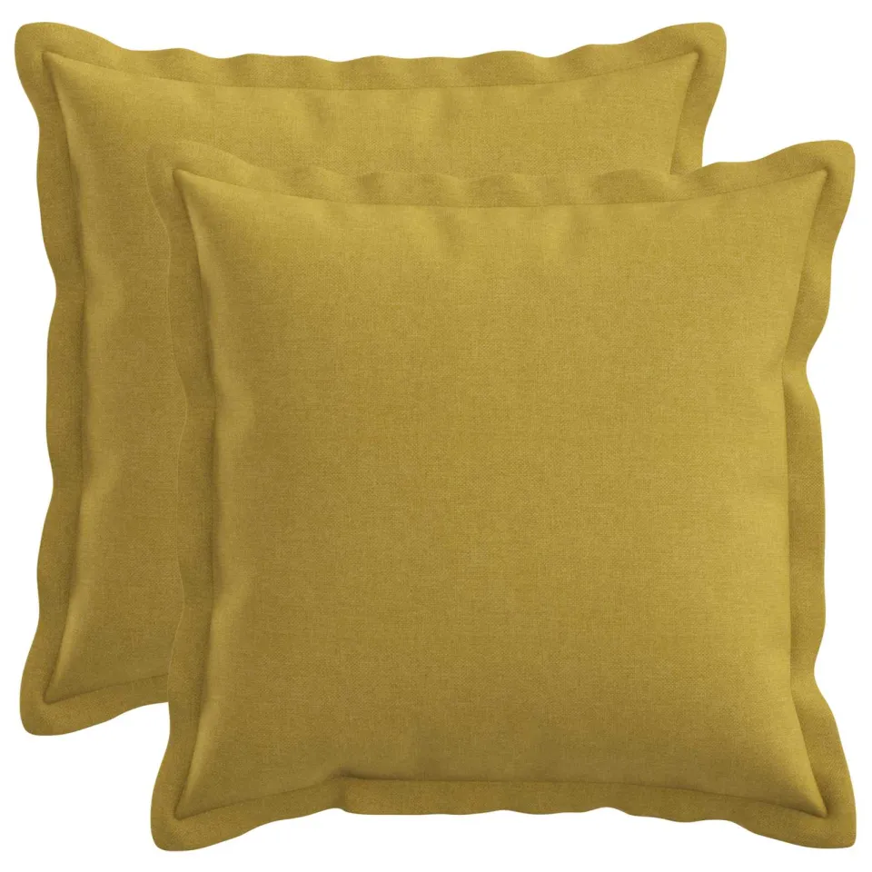 vidaXL Kussensloop 2 st HOUTEN Lichtgroen 35 x 35 cm Faux Linnen groen, foto 3