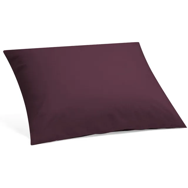 Yumeko kussensloop percal katoen bordeauxpaars 50x60 - Bio, eco & fairtrade - 1 stuk Plum Paradise