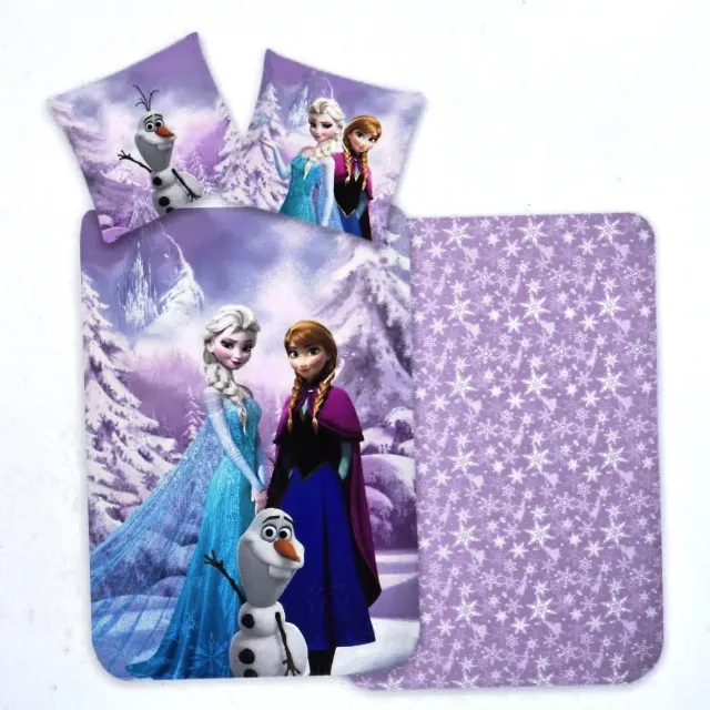 Disney Frozen dekbedovertrek Snowy 100 x 140 cm - 40 x 45 cm - katoen Multicolor