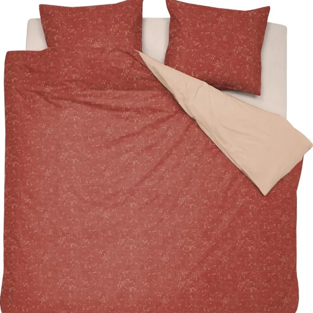 Damai Dekbedovertrekset - Bio Katoen 240x200/220 cm - Rood + 2 kussenslopen 60x70
