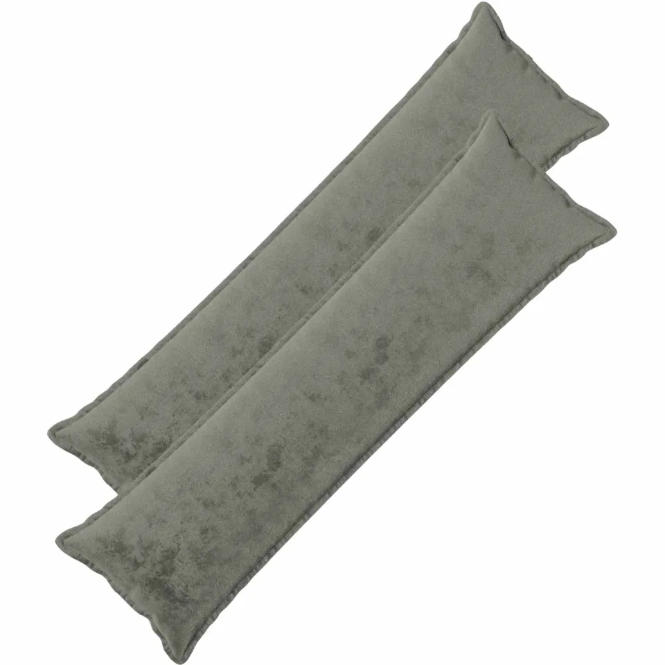 vidaXL Kussensloop 2 st HOUTEN Donkergrijs 40 x 145 cm Flanel, foto 3