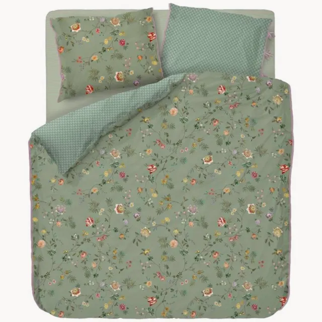 Pip Studio Katoenen perkal dekbedovertrekset La Dolce Vita Groen