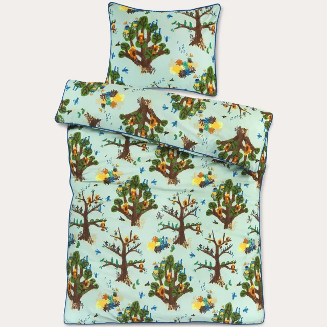 NOUS Kids katoenen dekbedovertrek 1-persoons (140x220 cm) Blauw