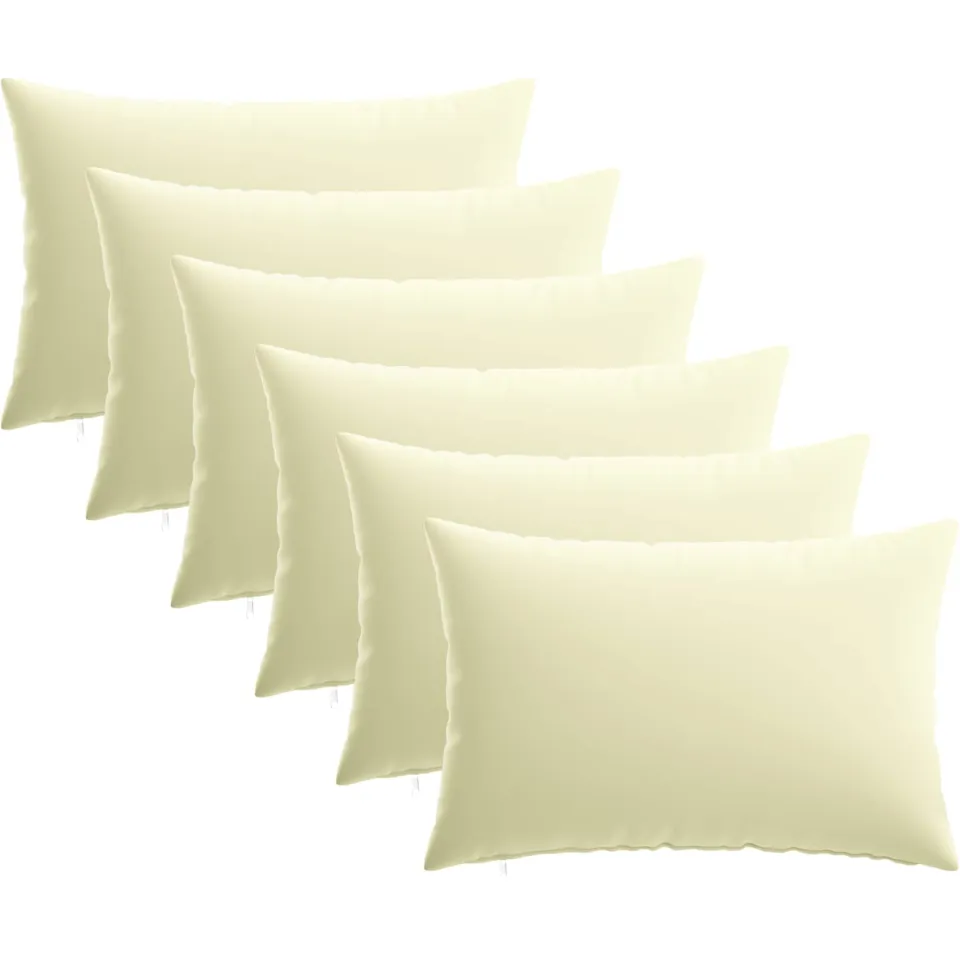 vidaXL Kussensloop 6 st HEERLEN Crèmekleurig 50 x 70 cm Polyester