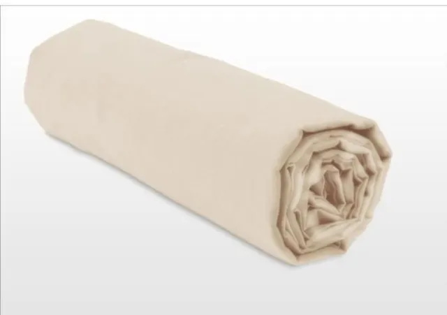 LOVELY HOME S7177027 – Lucht beige – Katoenen hoeslaken – 140x190