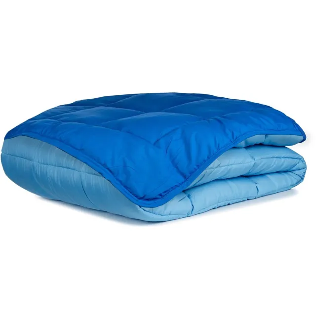 Zelesta Bedrukt Dekbed Hoesloos Wasbaar Zonder Overtrek Lits Jumeaux - Blauw & Azuur 240x220cm