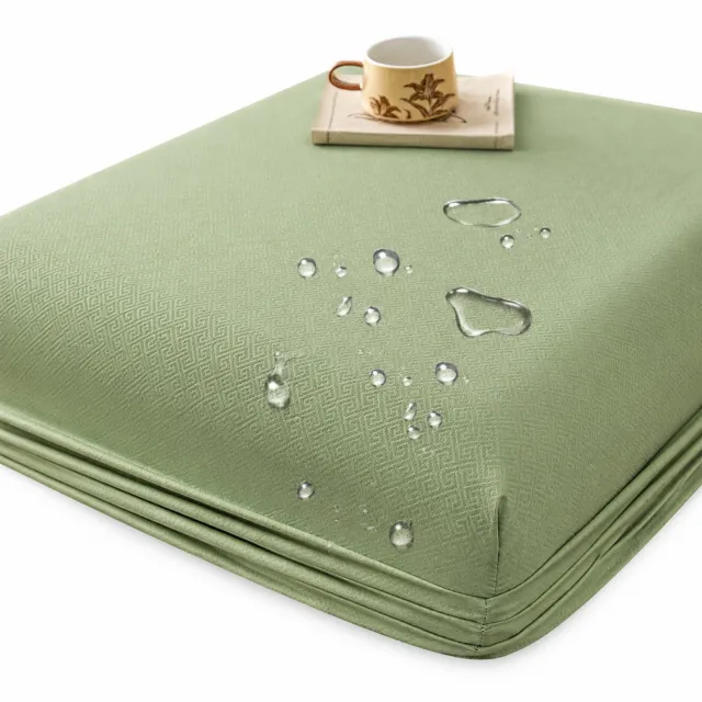 SWGOTA Waterdicht hoeslaken 180 x 200 cm - Matchagroen - Geborstelde stof - Voor matrassen tot 30 cm hoog - 1 stuk