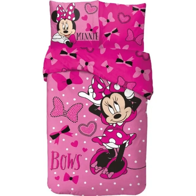 Minnie Mouse Disney - Minnie Mouse - Dekbedovertrek - 140x200 Cm - Eenpersoons - 100% Katoen. Multi